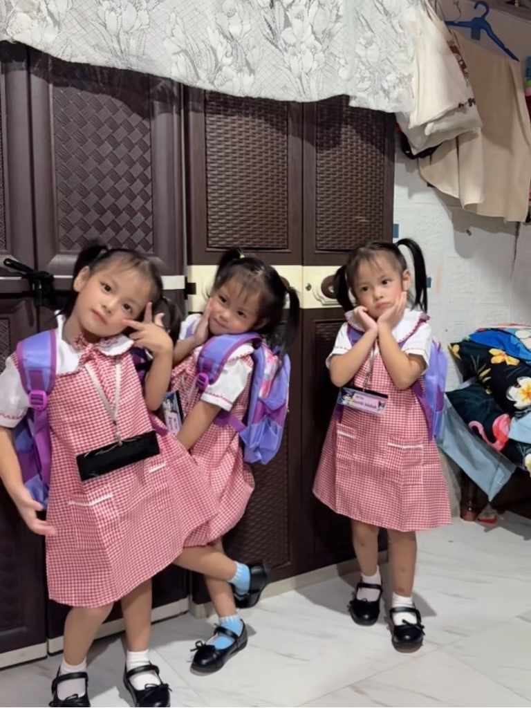 Triplets in uniforms